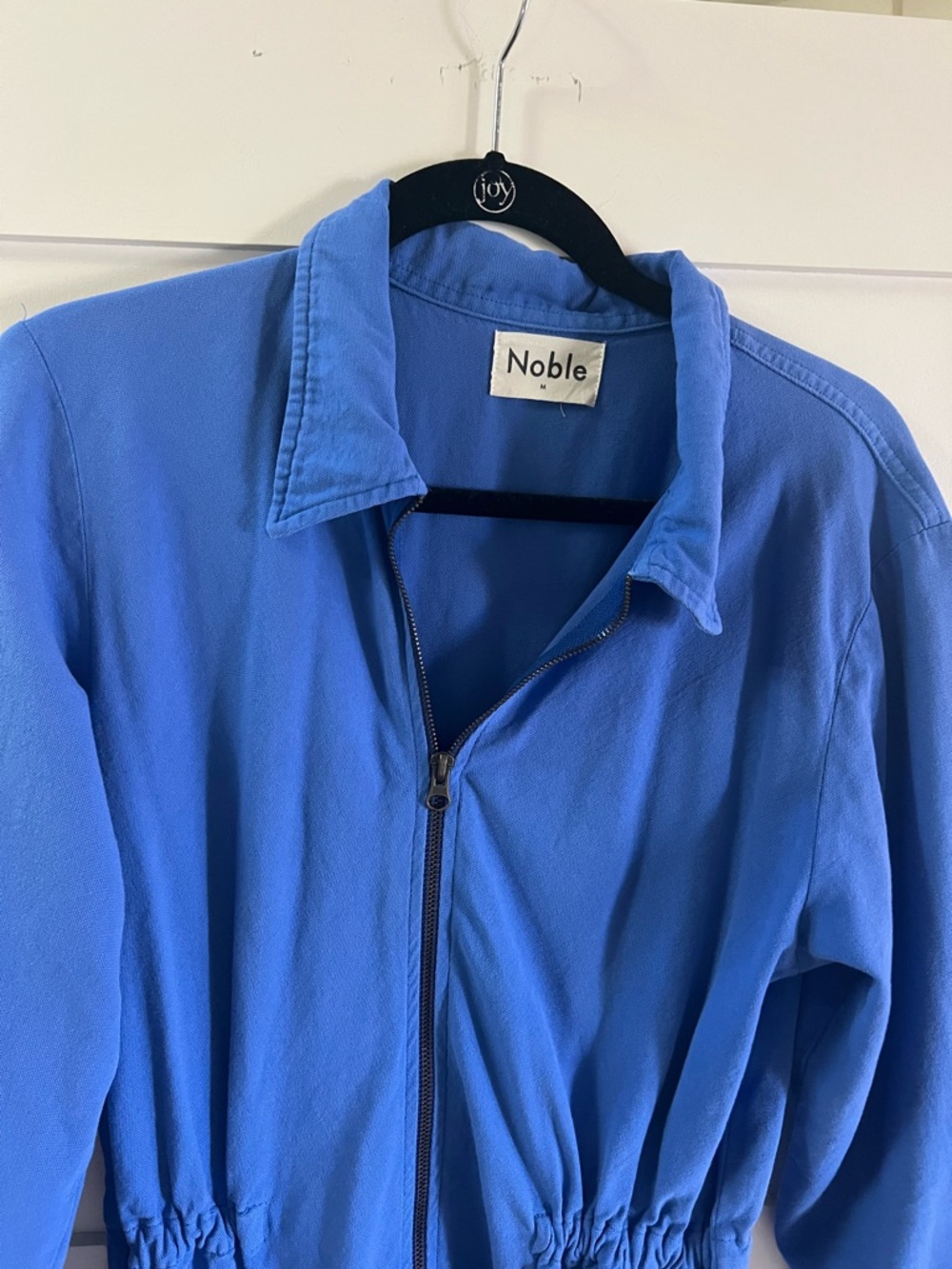 Noble Blue Zip-Front Jumpsuit